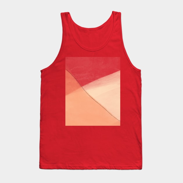 Geometrical minimalistic design in coral colors Tank Top by Shus-arts